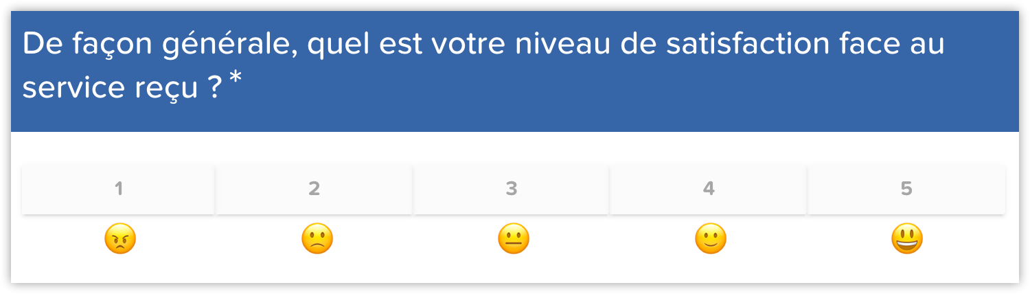 Questionnaire satisfaction client question échelle CSAT