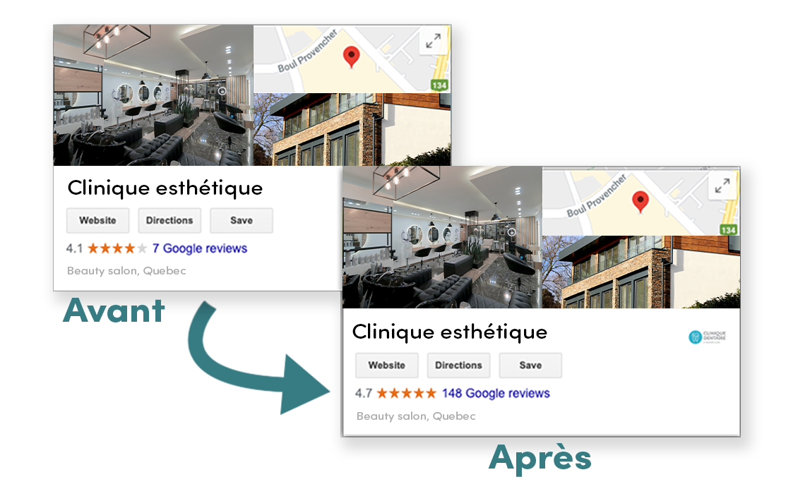 Clinique esthétique avis Google avant après